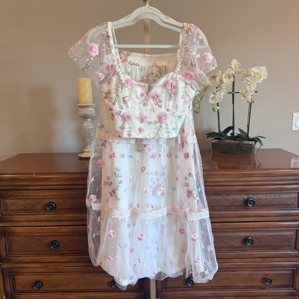 Altar’d State Ambrose Floral Embroidered Top & Skirt Set NWT Small - Picture 2 of 14